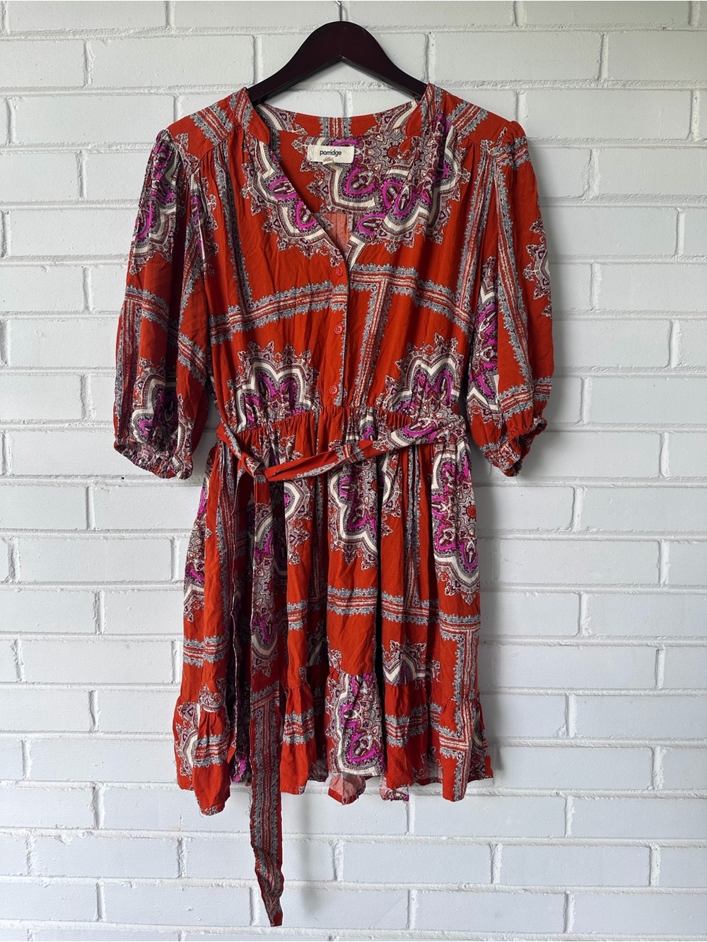 Anthropologie Porridge Isabel Paisley Mini Dress - size M